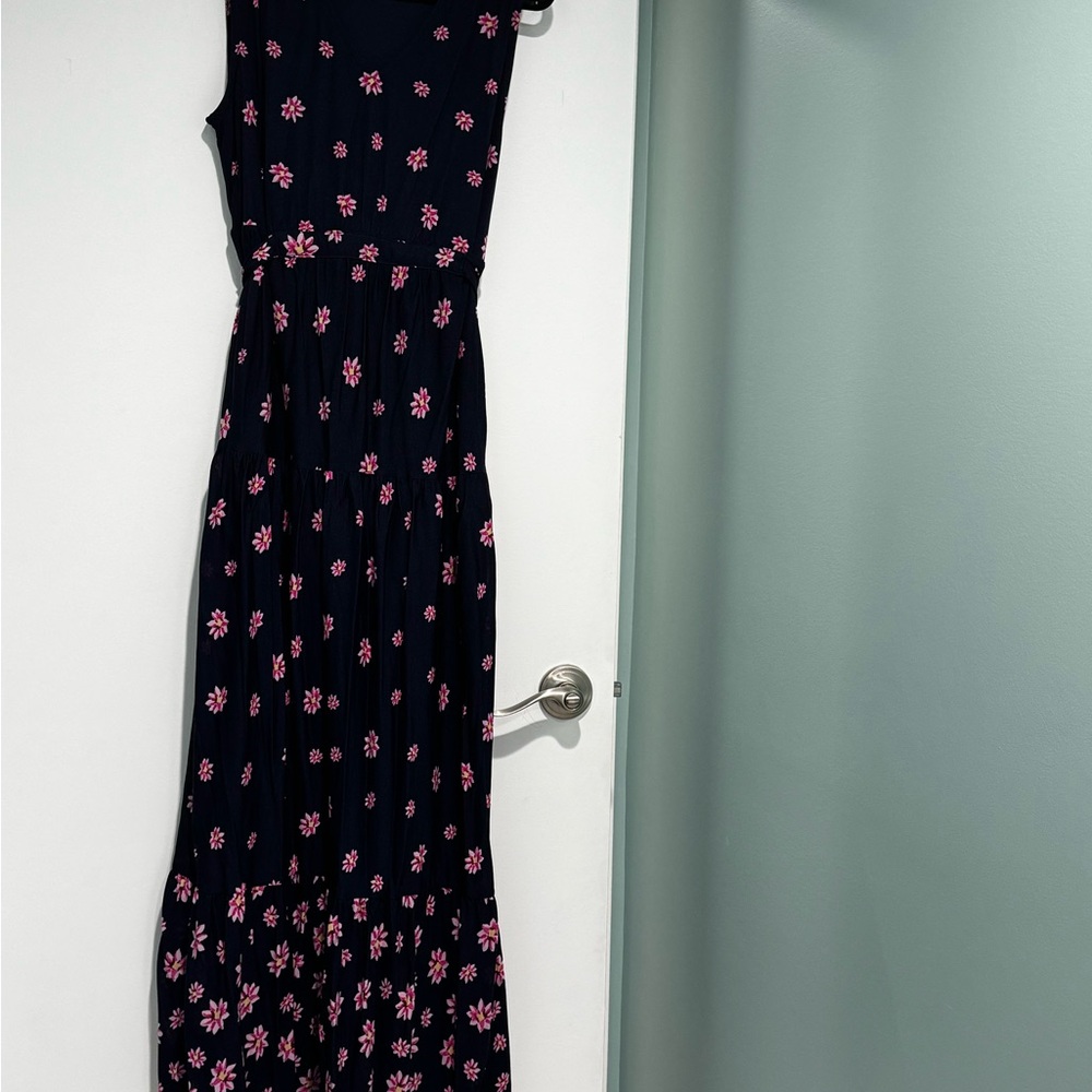 Style & Co. Navy and Pink Floral Maxi Dress - Picture 8 of 9